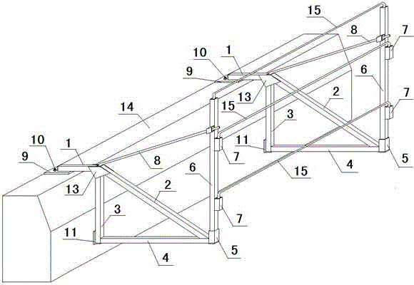 Fabricated operation platform for tensioning deep foundation pit anchor cable