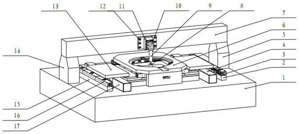 Platform for detecting thickness of large-size wafer