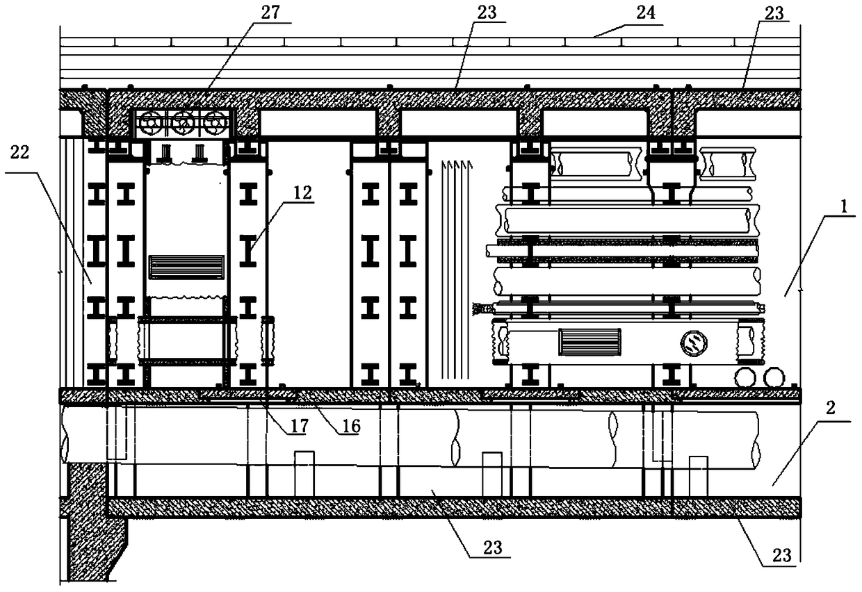 Shallow buried 0815 type underground comprehensive pipe gallery assembled composite cabin concrete structure