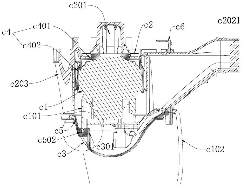 Motor cover and dust-sewage separation device