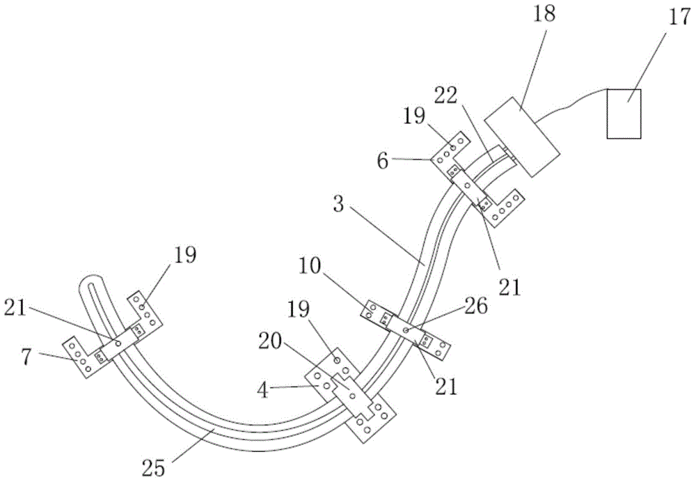 Sectional type arc-shaped distraction osteogenesis device