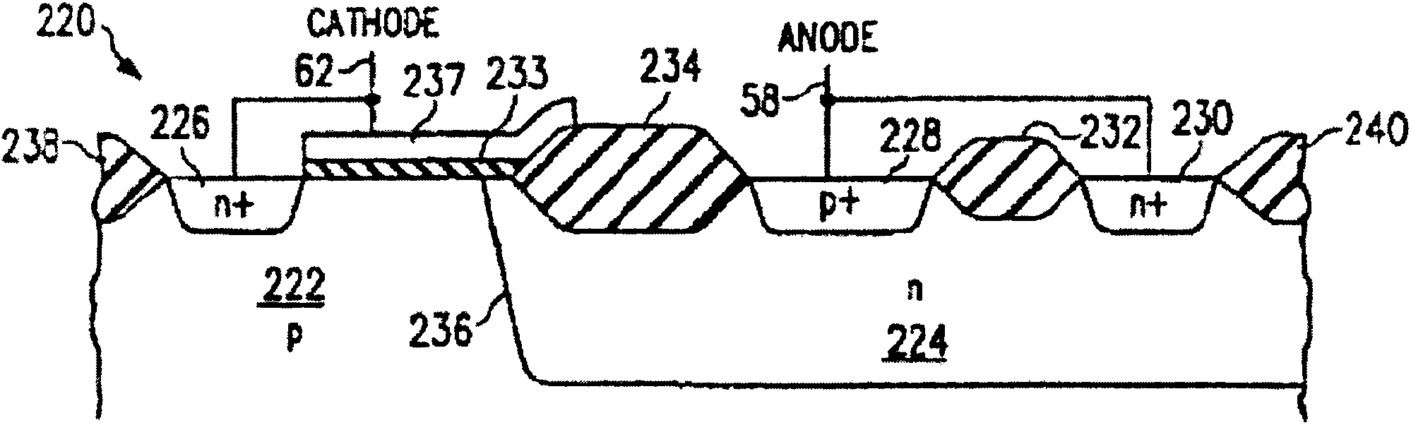 SCR (silicon controlled rectifier)-based electrostatic protection device of integrated circuit