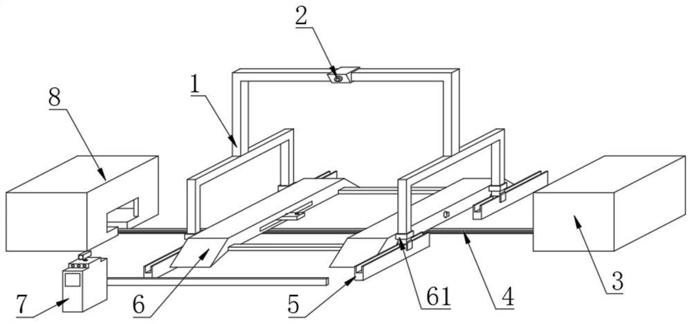 Visual auxiliary positioning method and device for hoisting and battery replacement of new energy commercial vehicle