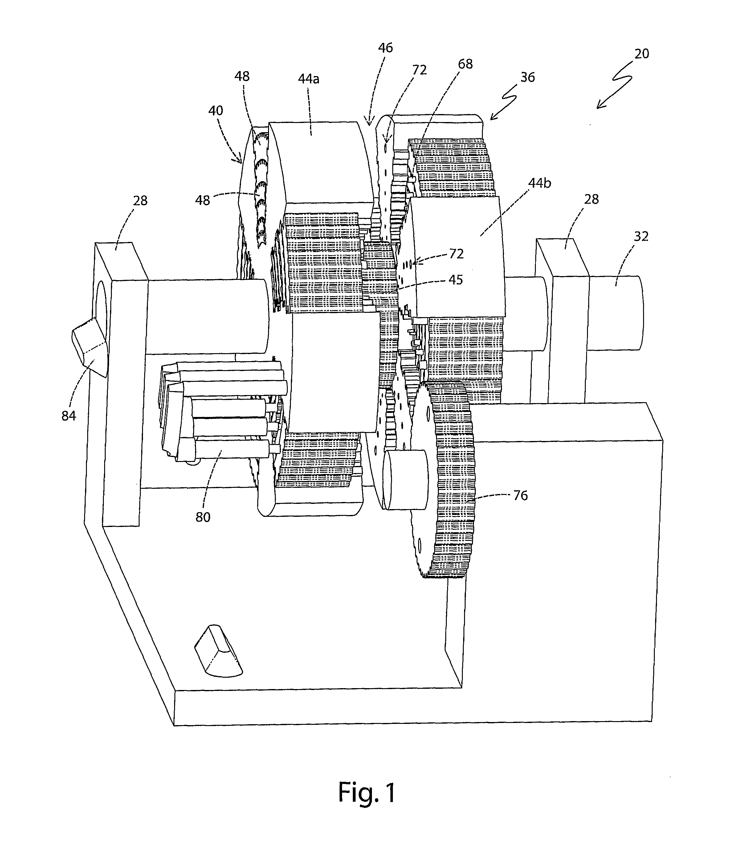 Synchronized segmentally interchanging pulley transmission system