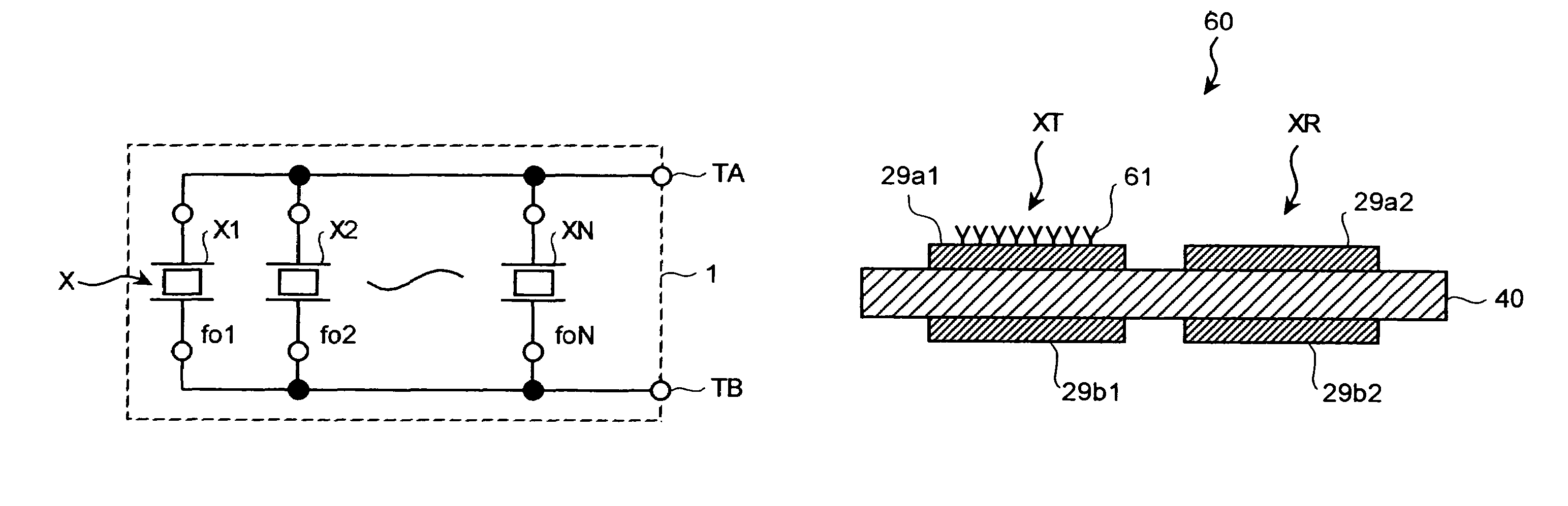 QCM sensor and QCM sensor device