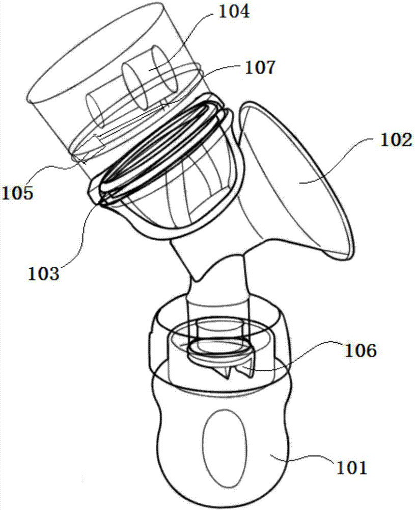 Breast pump and breast pump assembly