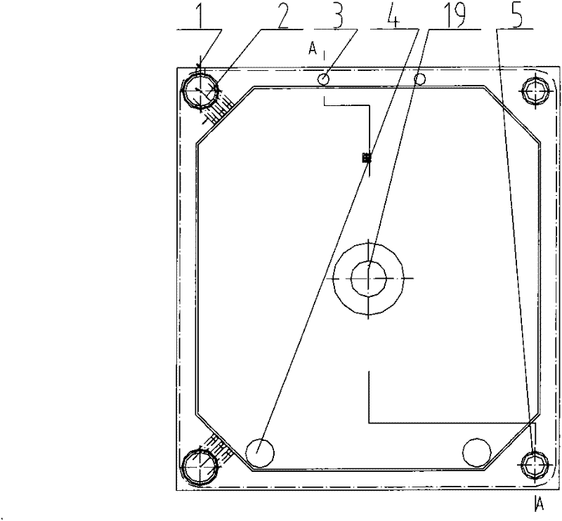 Air chamber-type press filter-used diaphragm plate