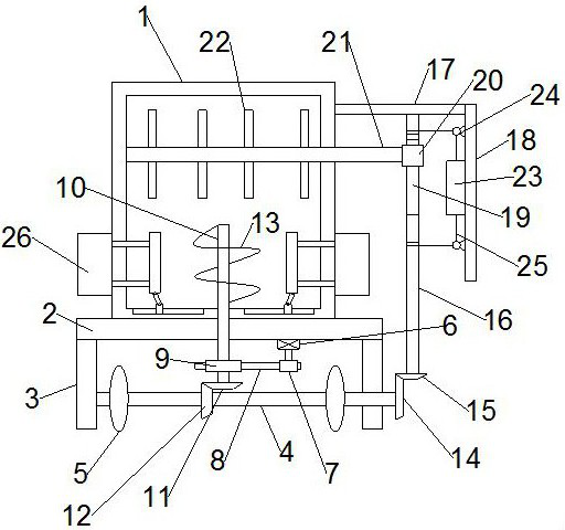 Stirring device for cable material production and processing