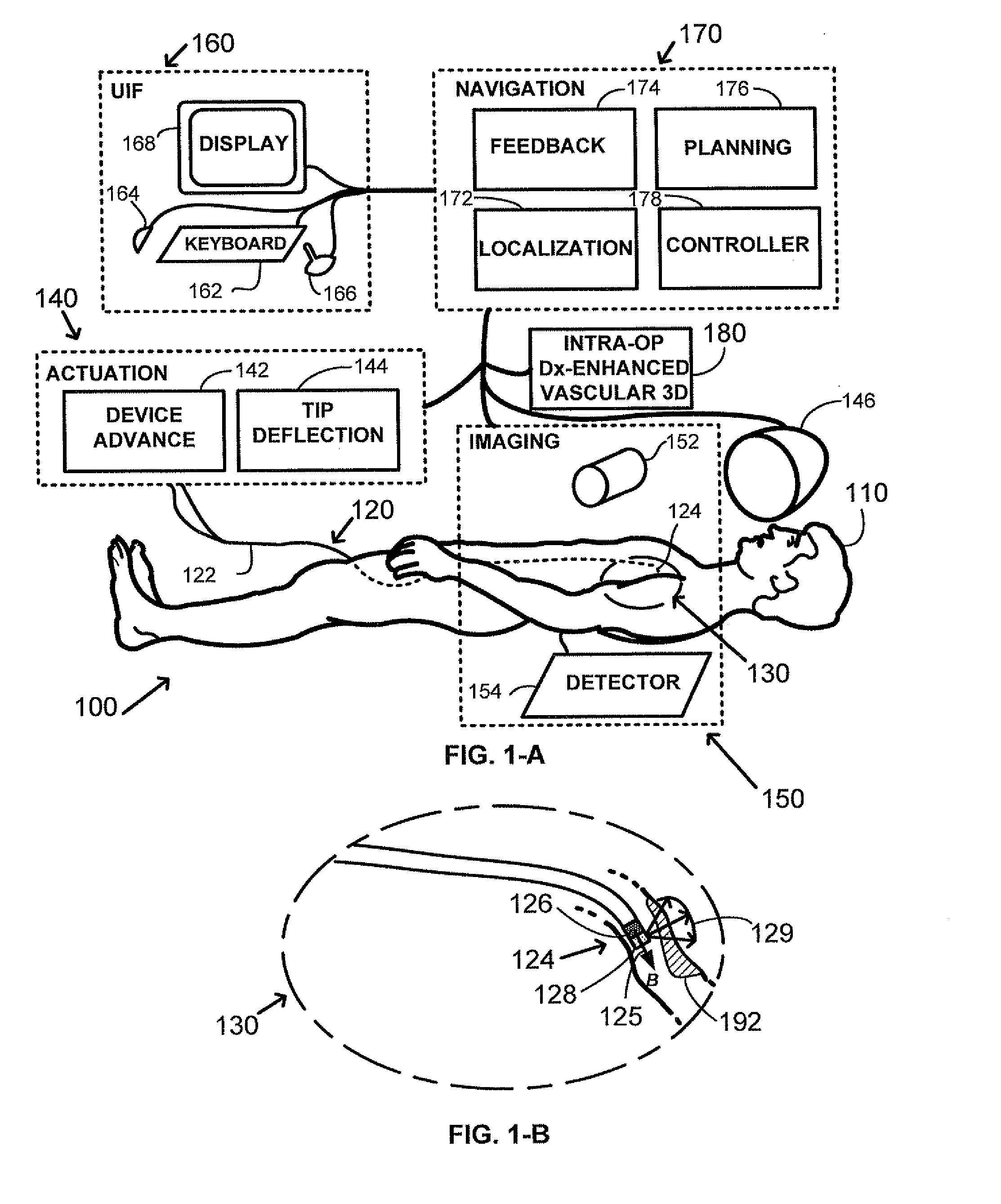 Method and apparatus for remotely controlled navigation using diagnostically enhanced intra-operative three-dimensional image data