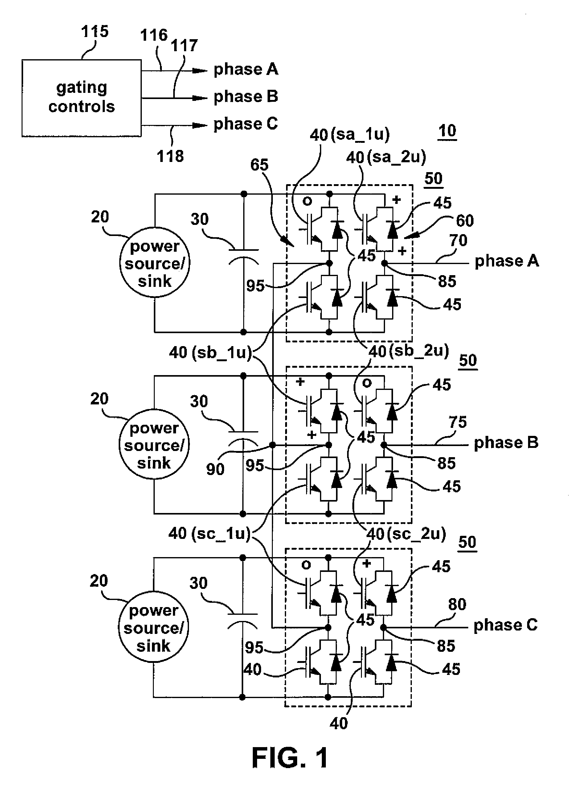 Dual voltage wye-connected H-bridge converter topology for powering a high-speed electric motor