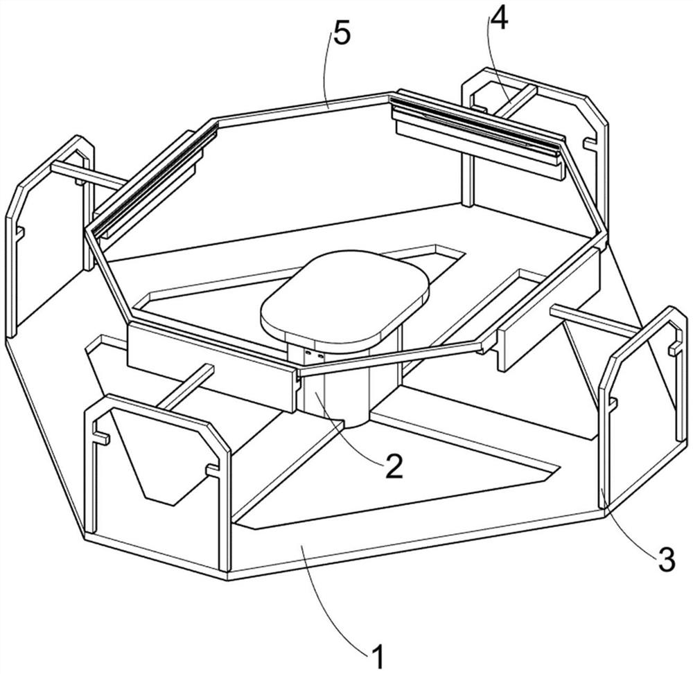 Photovoltaic panel frame assembling machine capable of preventing glue from overflow drain