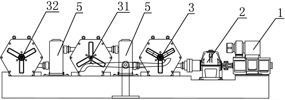 Metal bar rolling production line