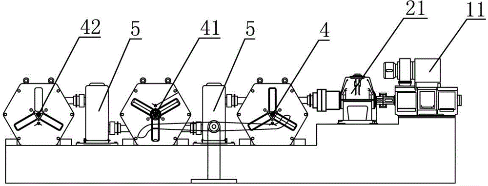 Metal bar rolling production line