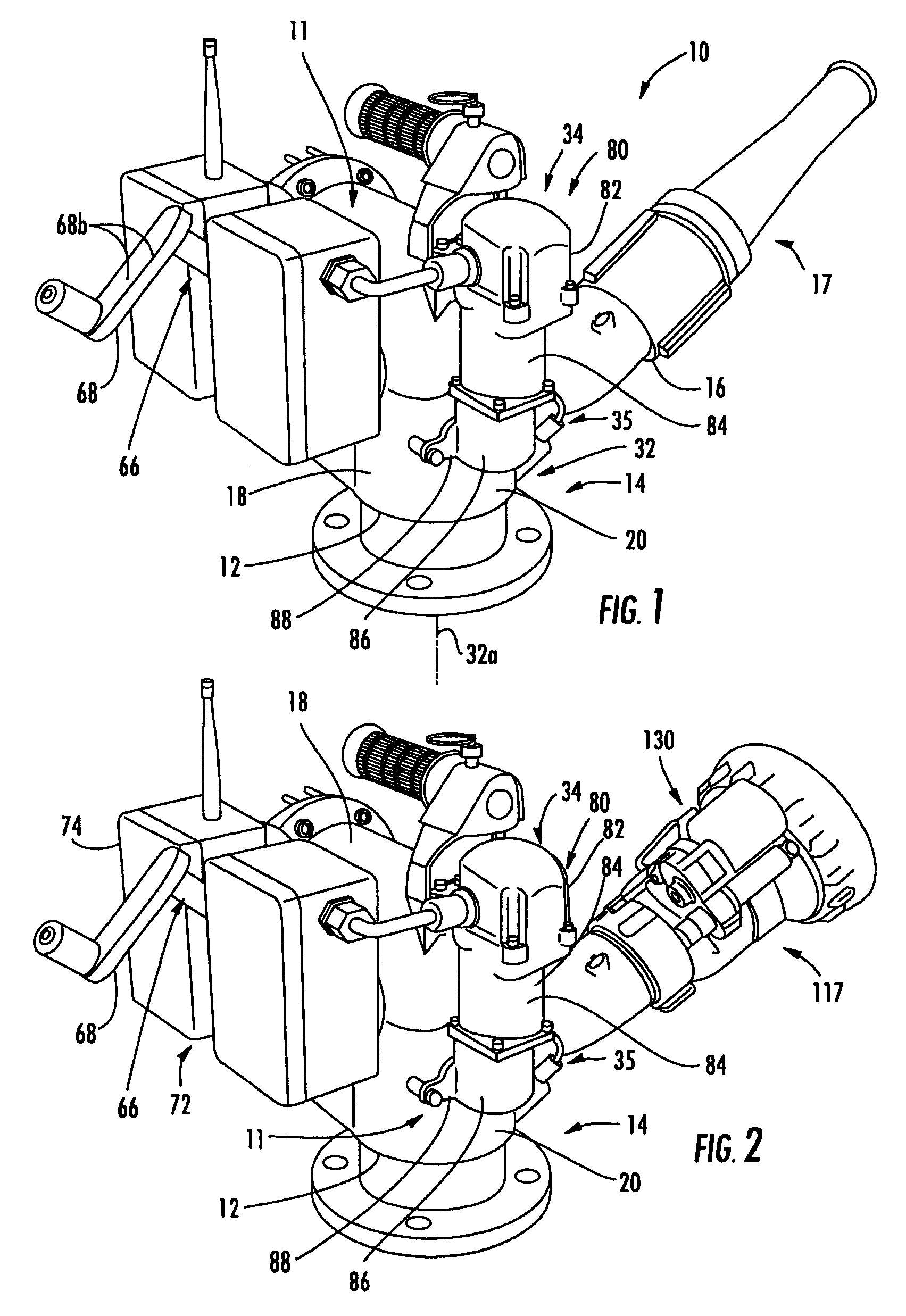 Fire-fighting monitor with remote control