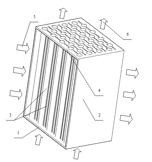 Heat exchanger of Cantor set fractal structure type