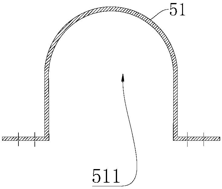 Main arch boom wind-resistant shock absorbing structure