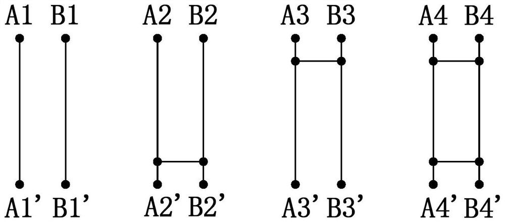 Electric on-off test method for double-sided substrate