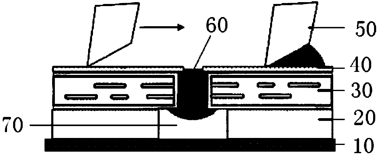 Printed board open hole printing ink filling method and hole filling breathable board