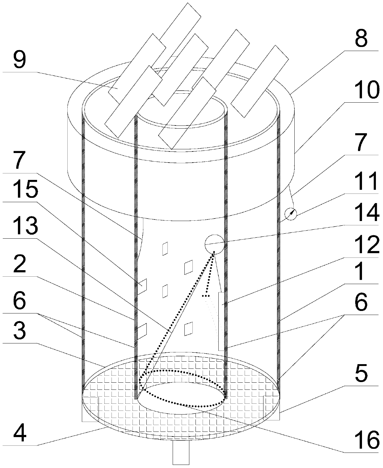 Kitchen garbage composting device