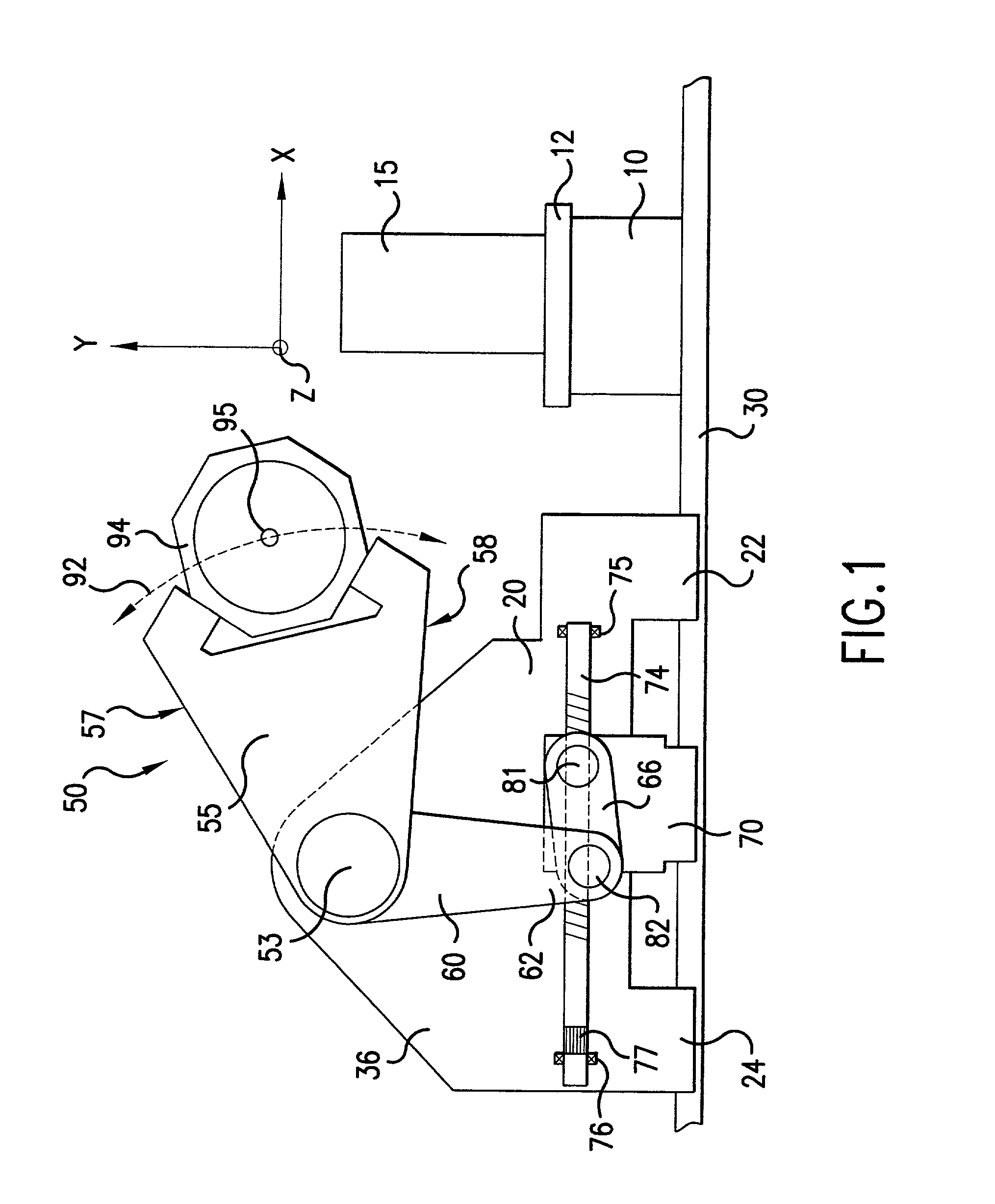 Device for producing relative motion with two translational degrees of freedom