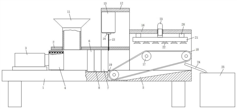 Efficient dicing device for poria cocos pretreatment