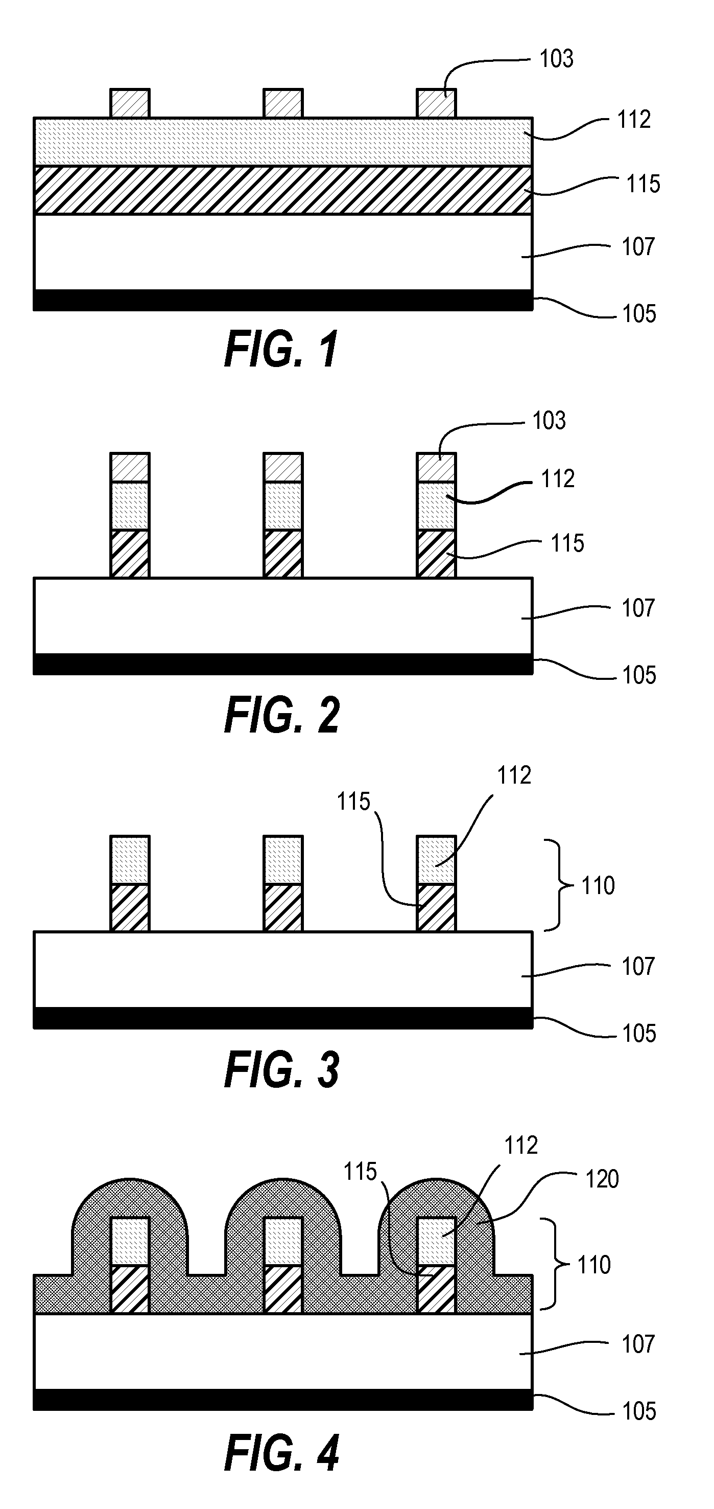 Method for patterning a substrate for planarization