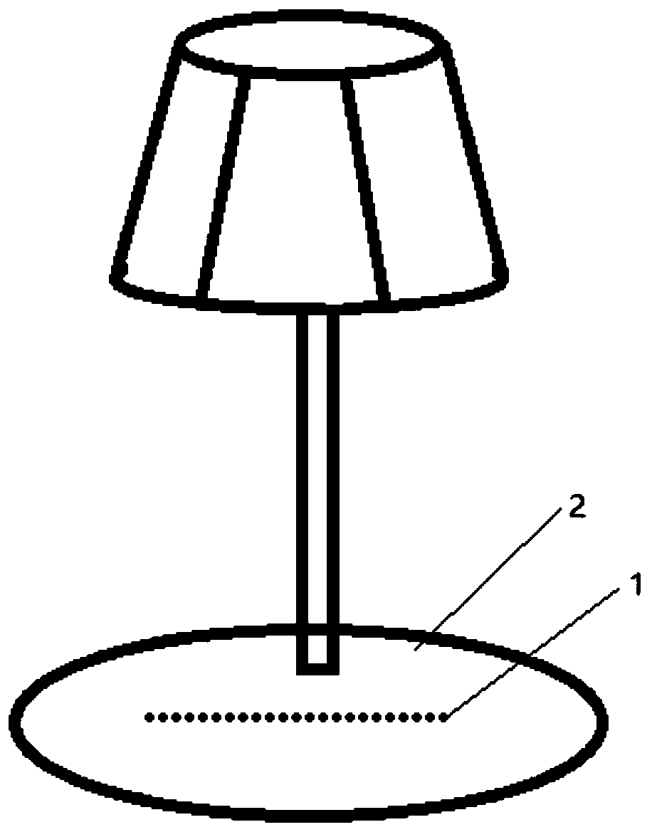 Countdown prompt method and systems for table lamp and memory medium