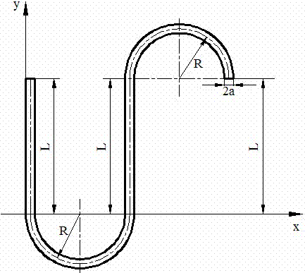 U-shaped hollow fiber pipe artificial liver bioreactor