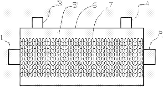 U-shaped hollow fiber pipe artificial liver bioreactor