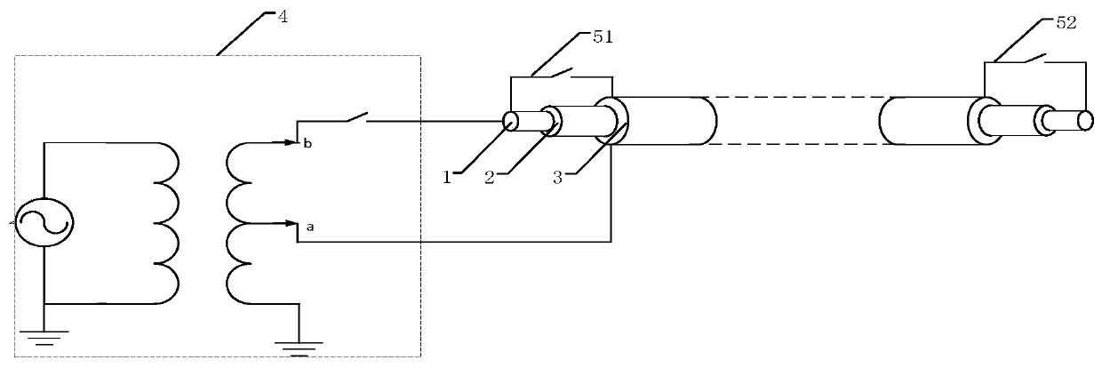 A transmission line conductor suitable for live on-line melting ice and its application method