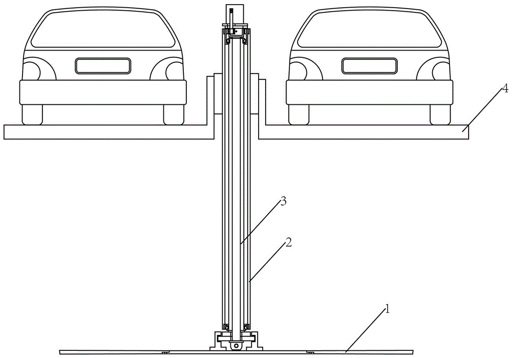 Single-column double-space three-dimensional parking space