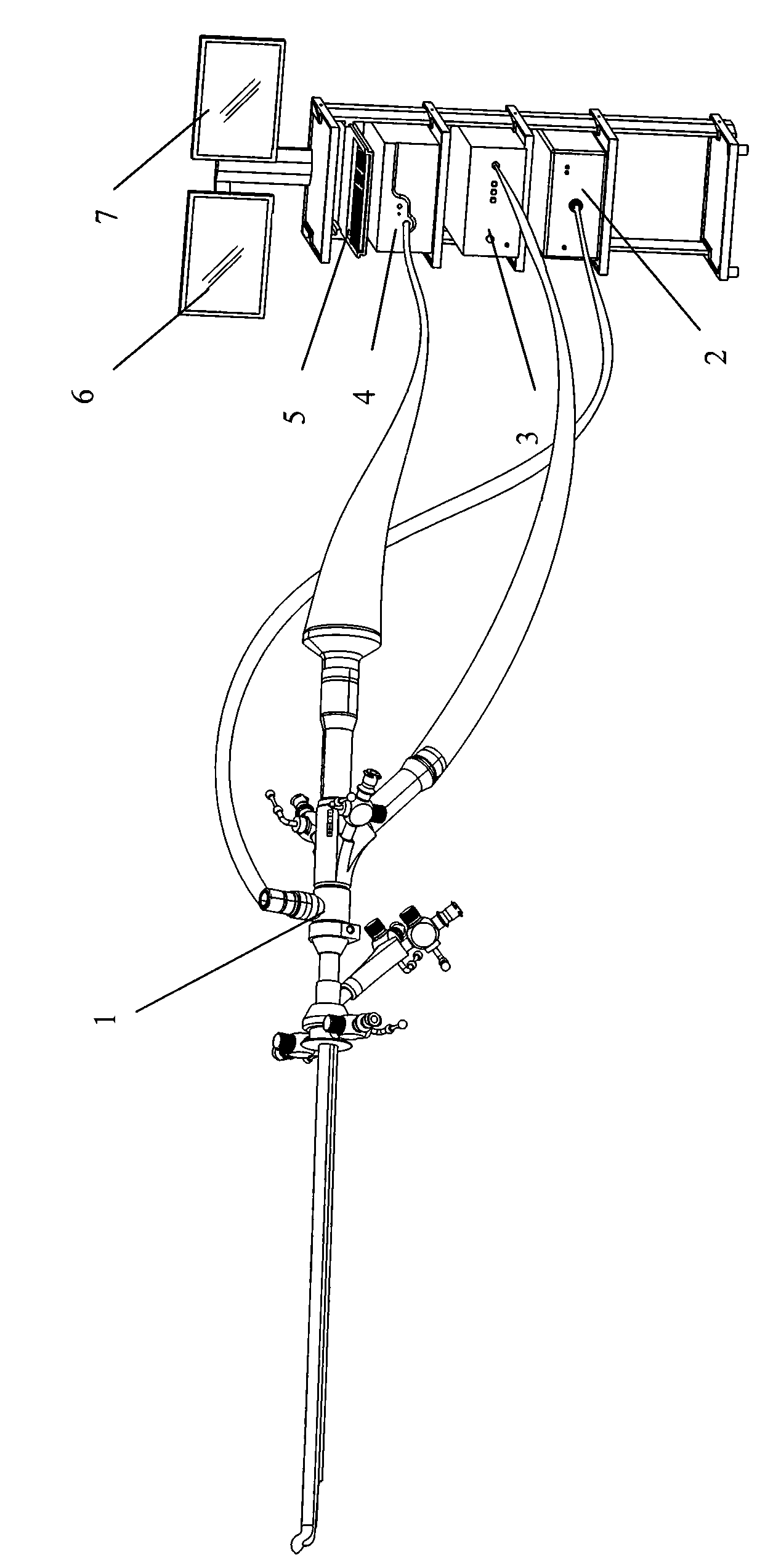 Integrated rigid ultrasonic cystoscope system