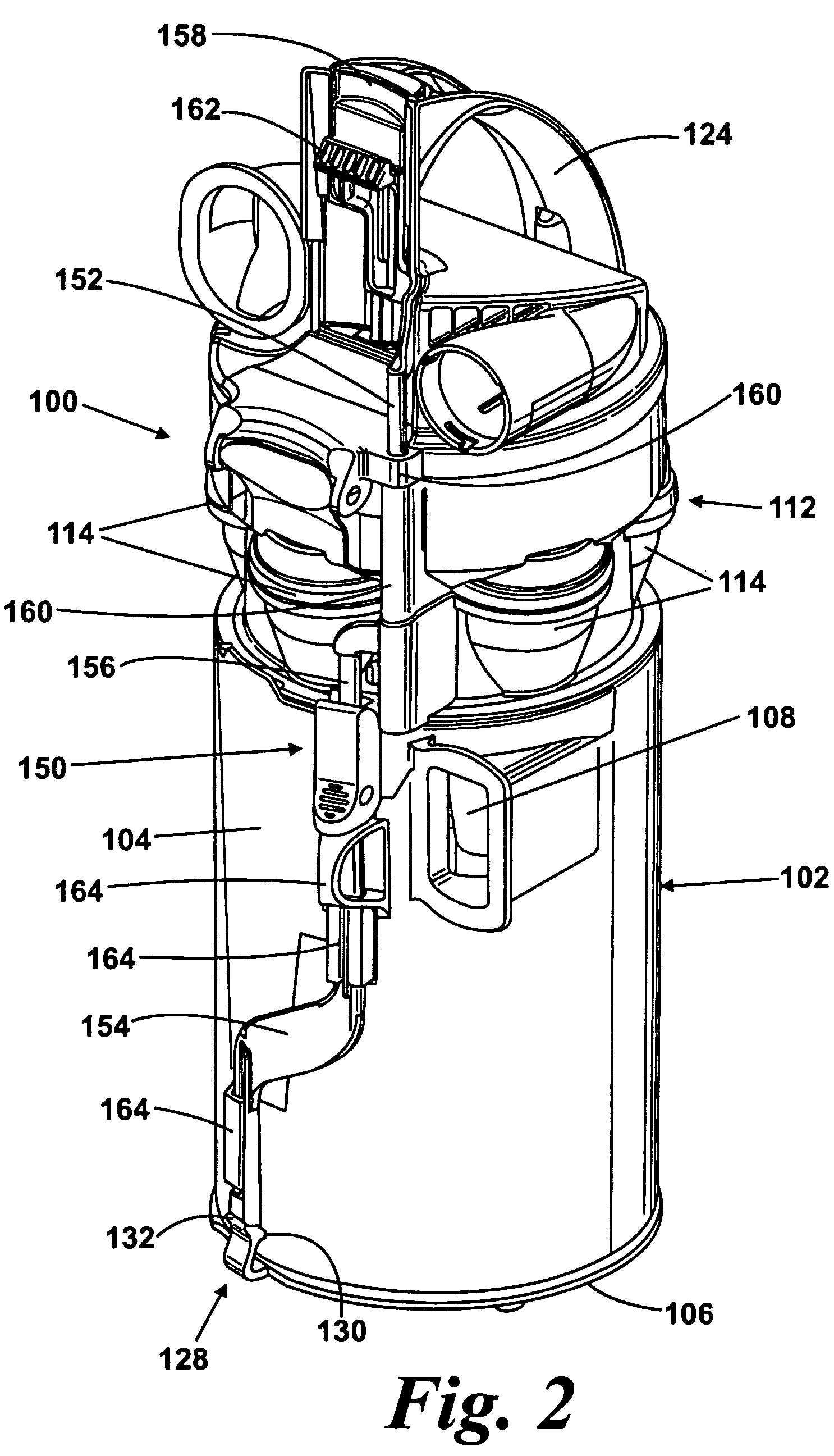 Collecting chamber for a cleaning appliance