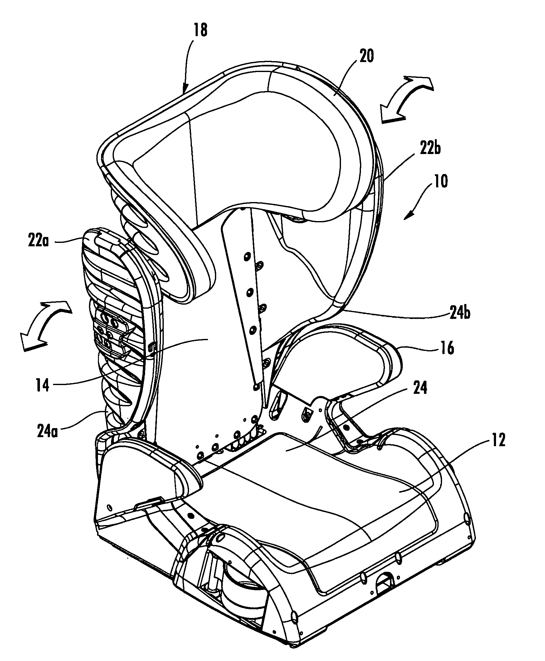 Adjustable child restraint device