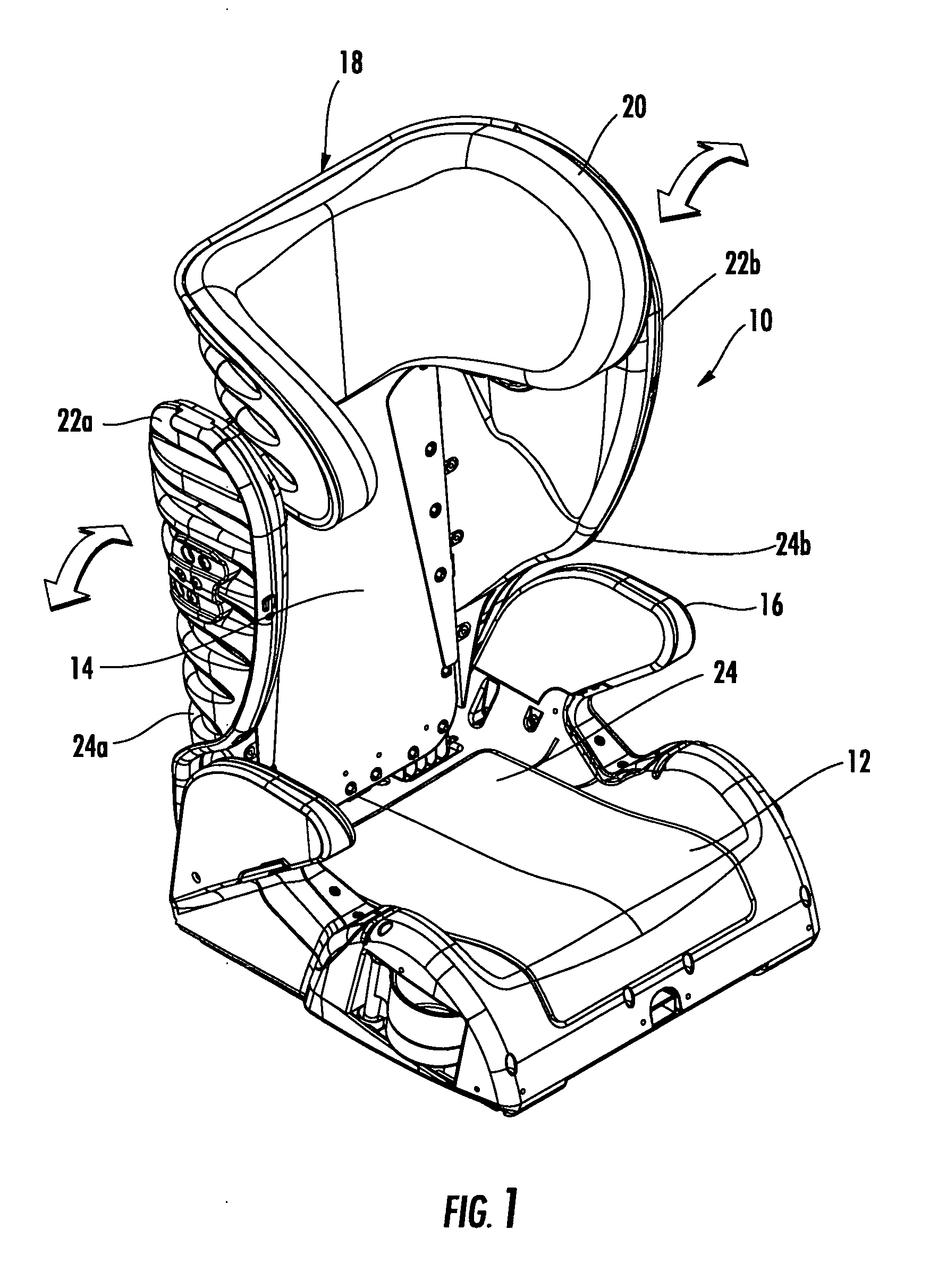 Adjustable child restraint device