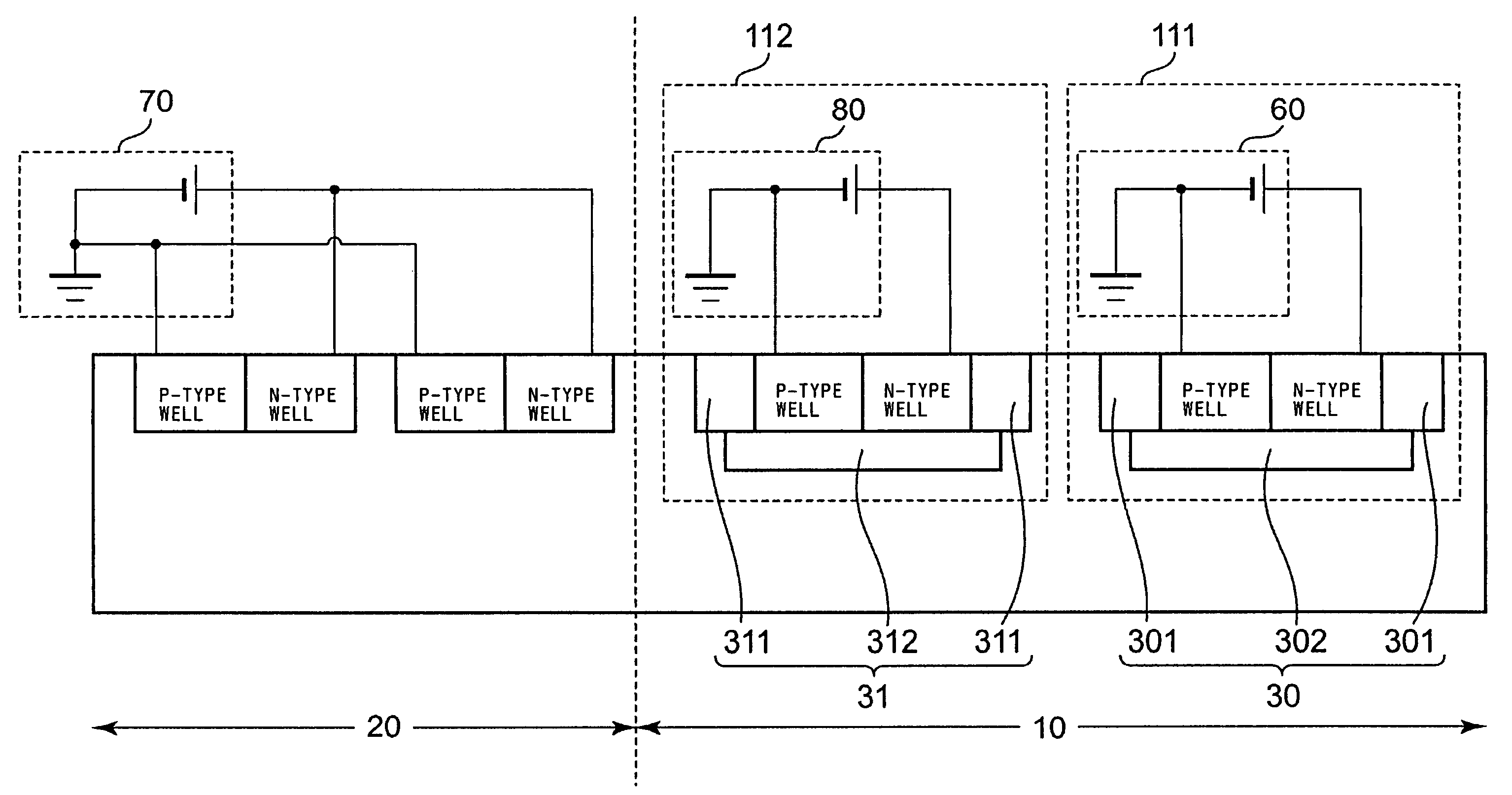 Semiconductor device having analog and digital circuits