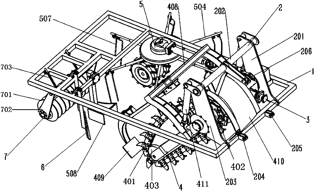 Centralized straw trench-burying and returning integrated machine