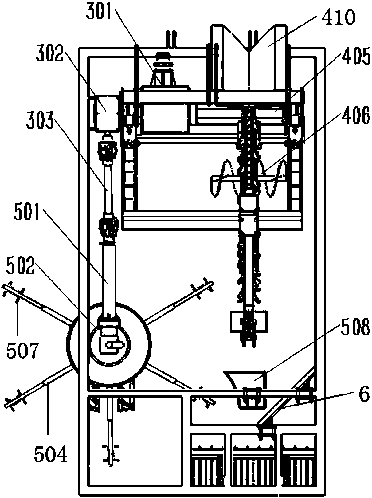 Centralized straw trench-burying and returning integrated machine