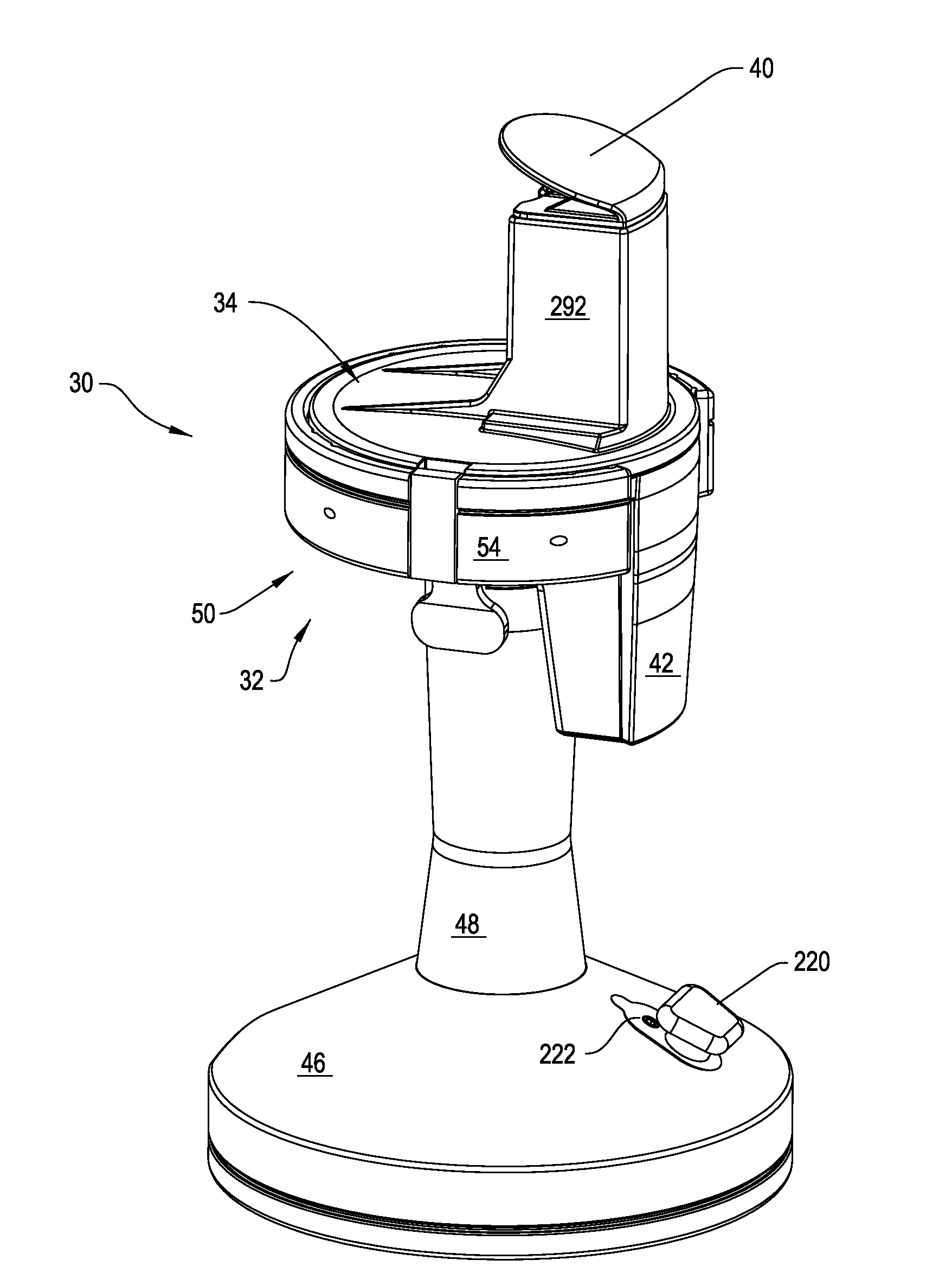 Bone mill including a base and a mill head separate from the base, the mill head including a moveable catch tray