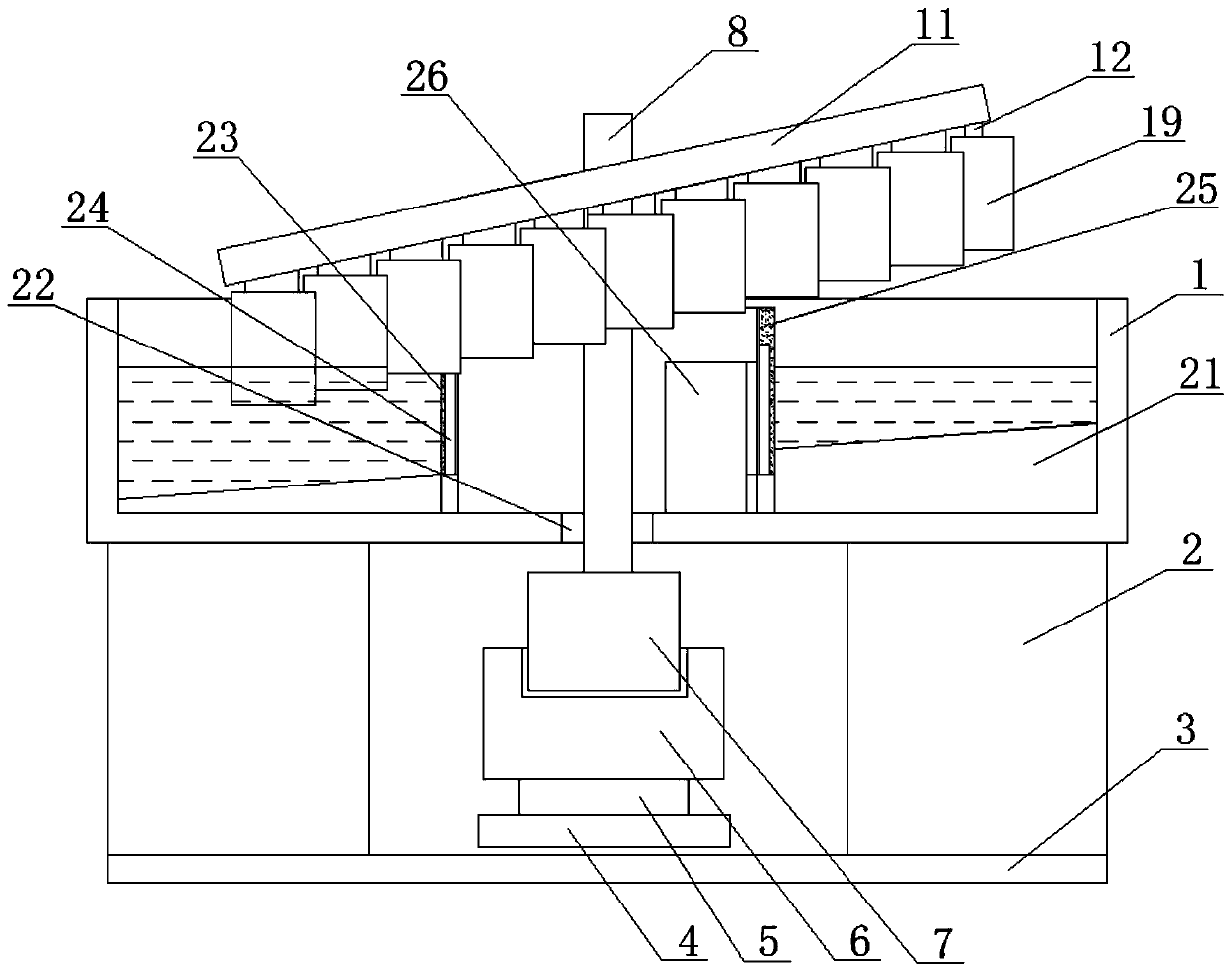 Hang dyeing machine for fur dyeing