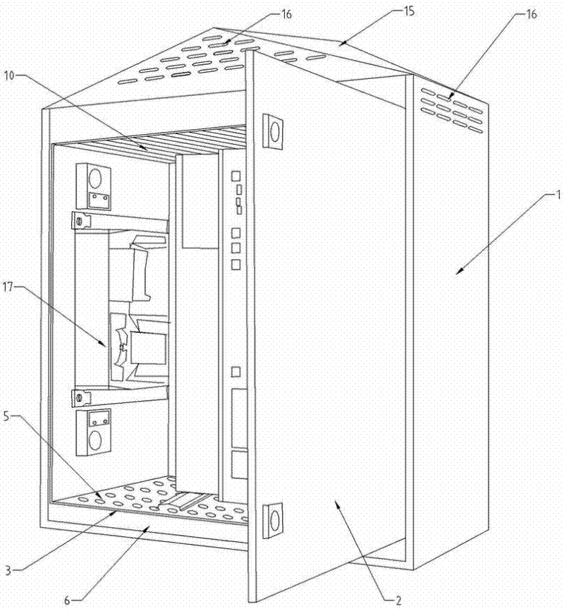 Automatic cooling outdoor cabinet