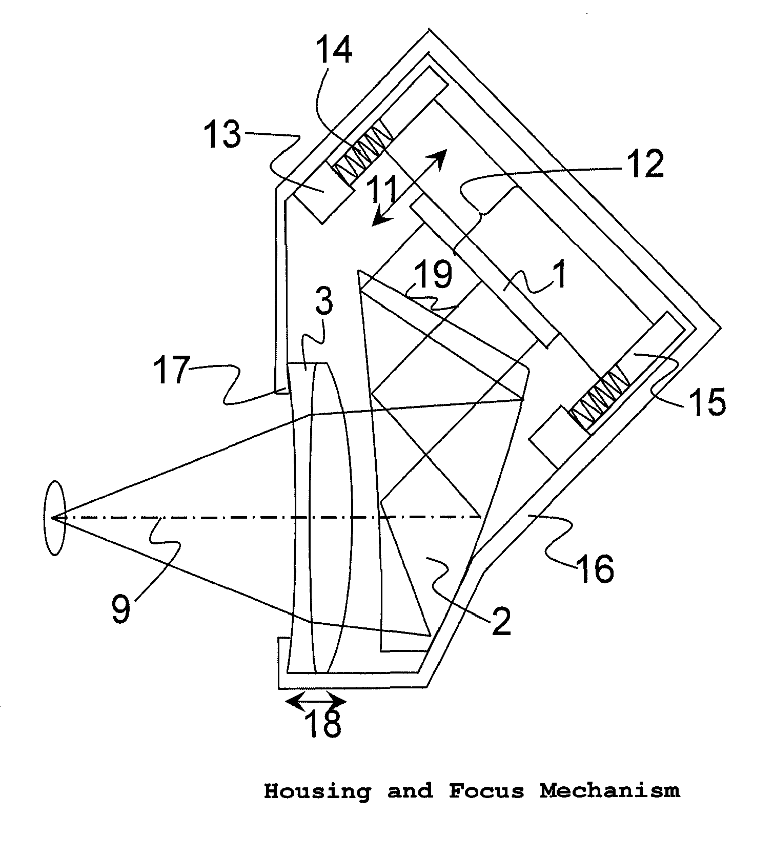 Near eye display prism optic assembly