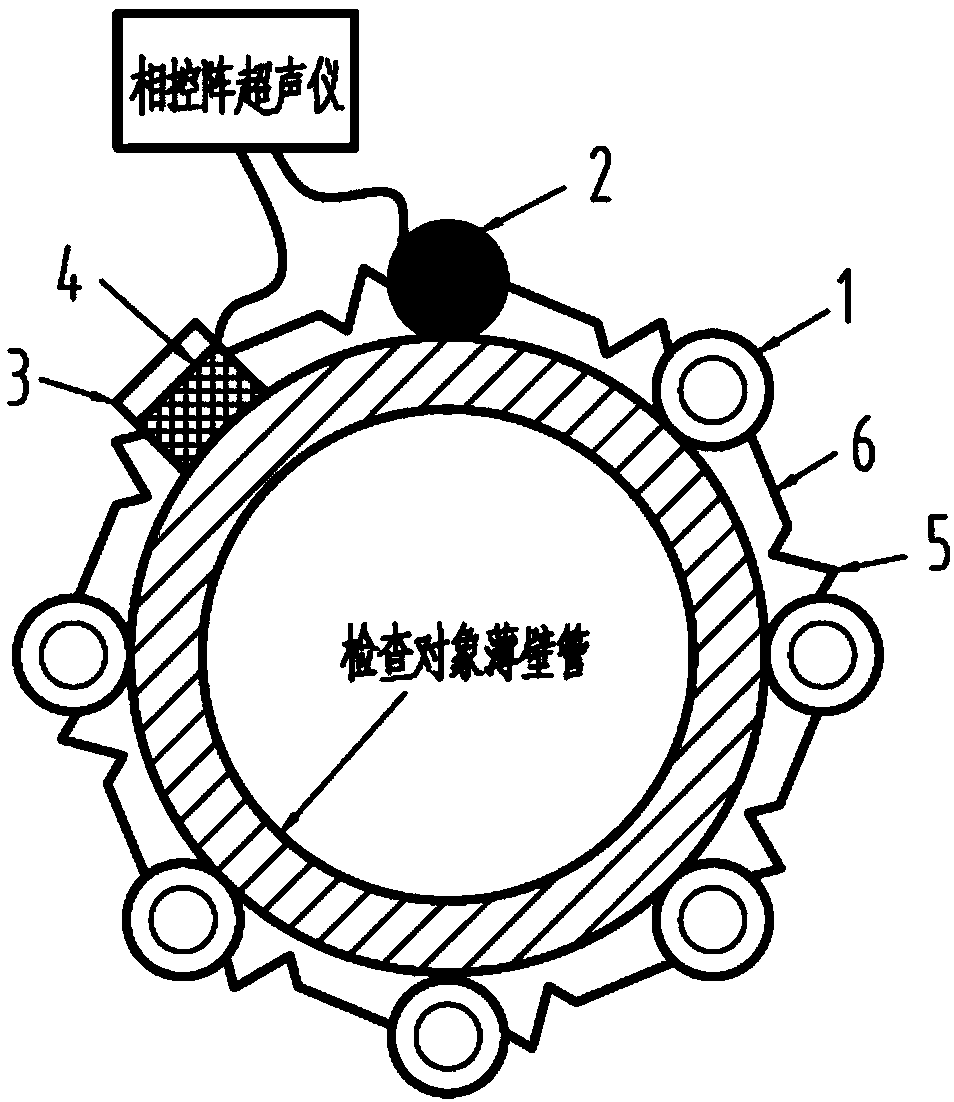 Thin-walled tube weld joint ultrasonic detection device