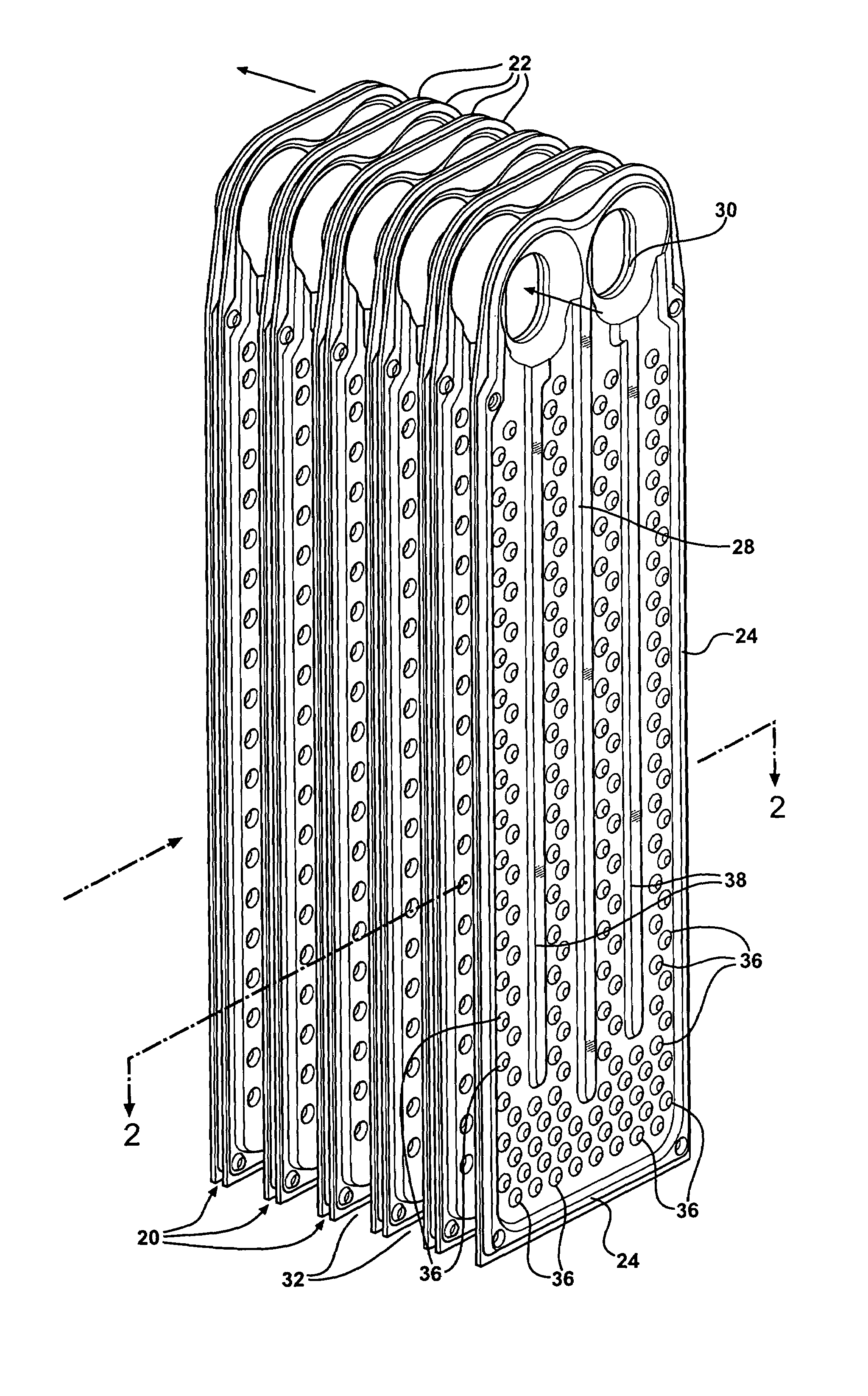 Plate-type evaporator to suppress noise and maintain thermal performance