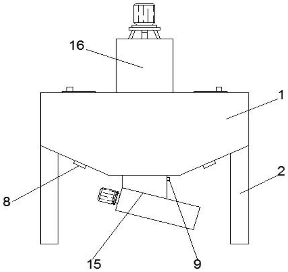 Stirring device for agricultural machinery