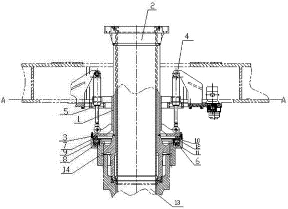 Quick mounting and dismounting device for drill rod