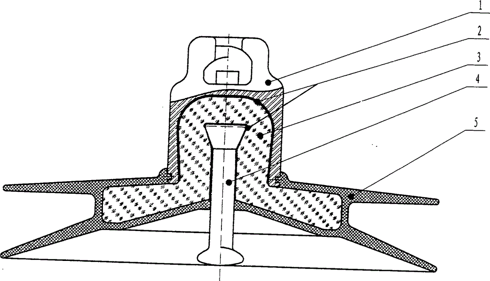 No-partial-discharge type disc-shaped suspended composite insulator