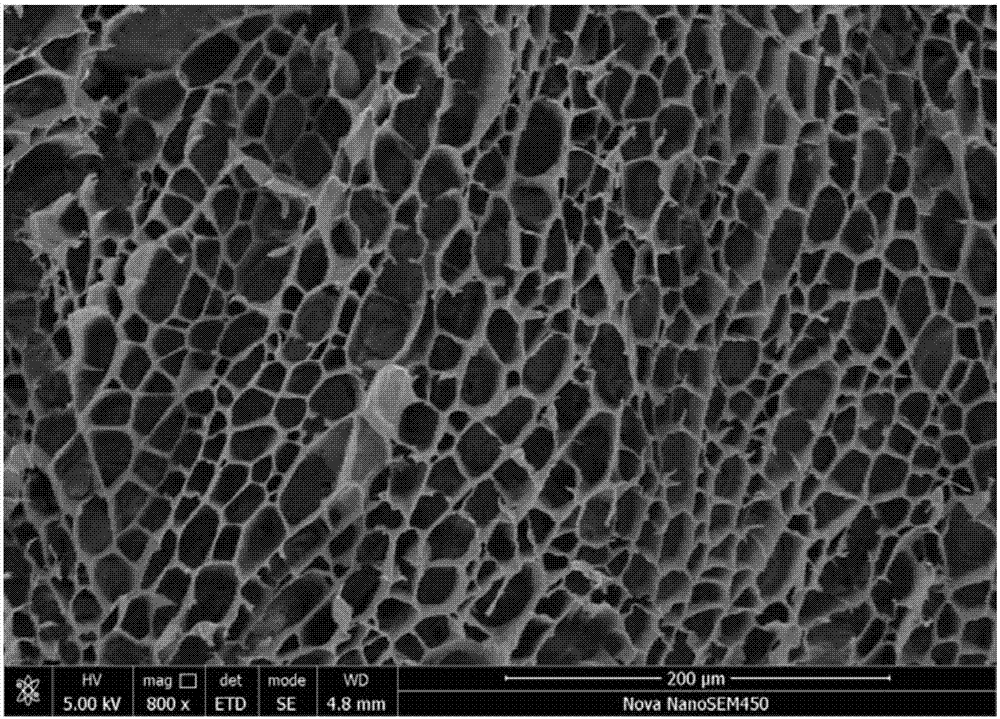 Anisotropic polyimide aerogel material and preparation method thereof