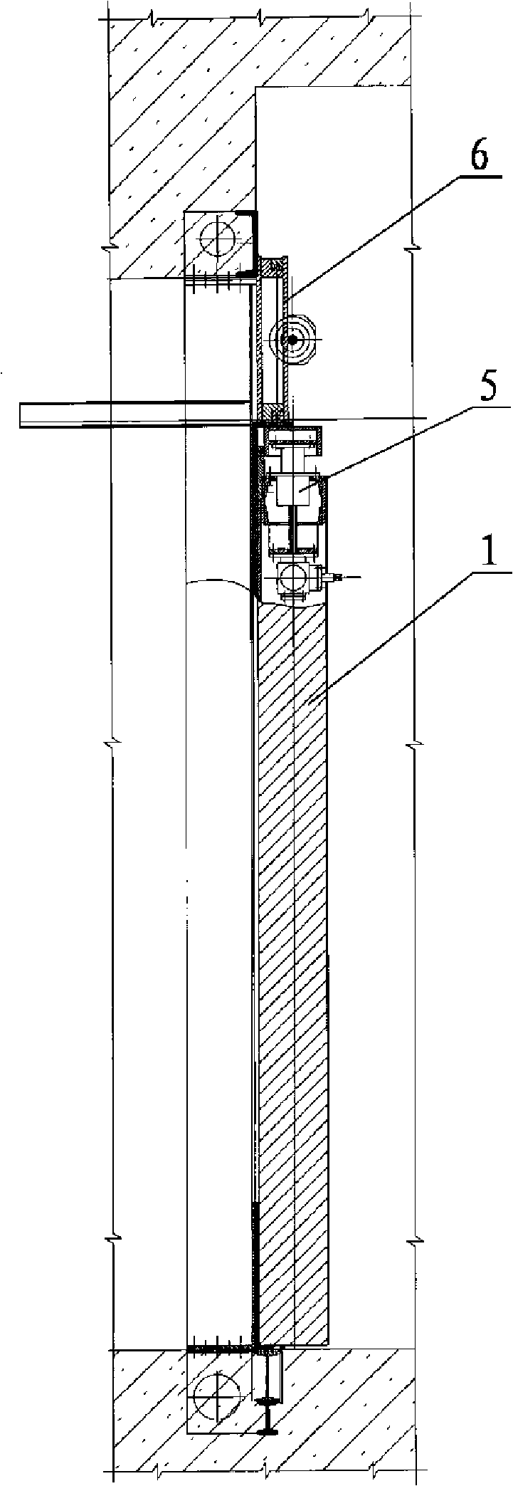 Upper rigidity contact net electric subway integral elevating translational type interval partition door