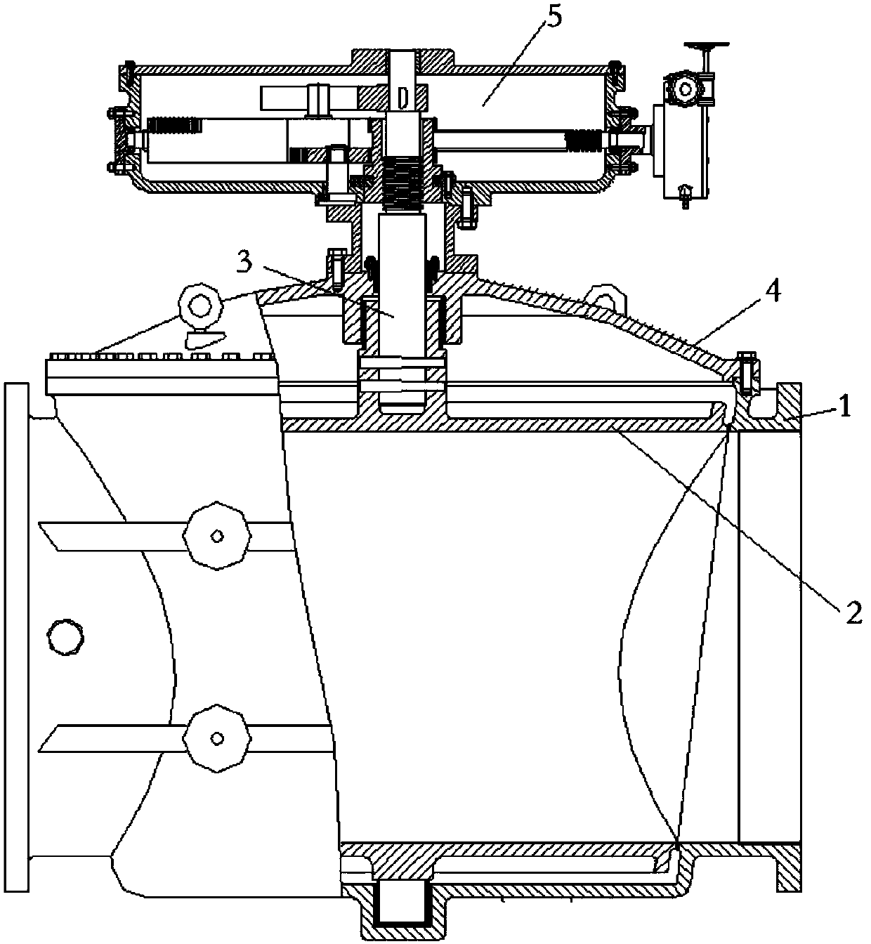 A tapered plug valve